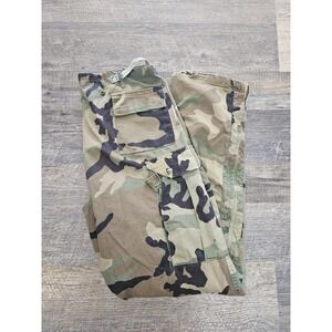Vintage US Military Chemical Protective Camo Pants Mens Small Woodland Cargo 80s